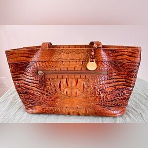 Brahmin Leather Tote - Pecan